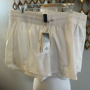 Adidas Cream Aeroready Shorts- Primegreen Sustainability